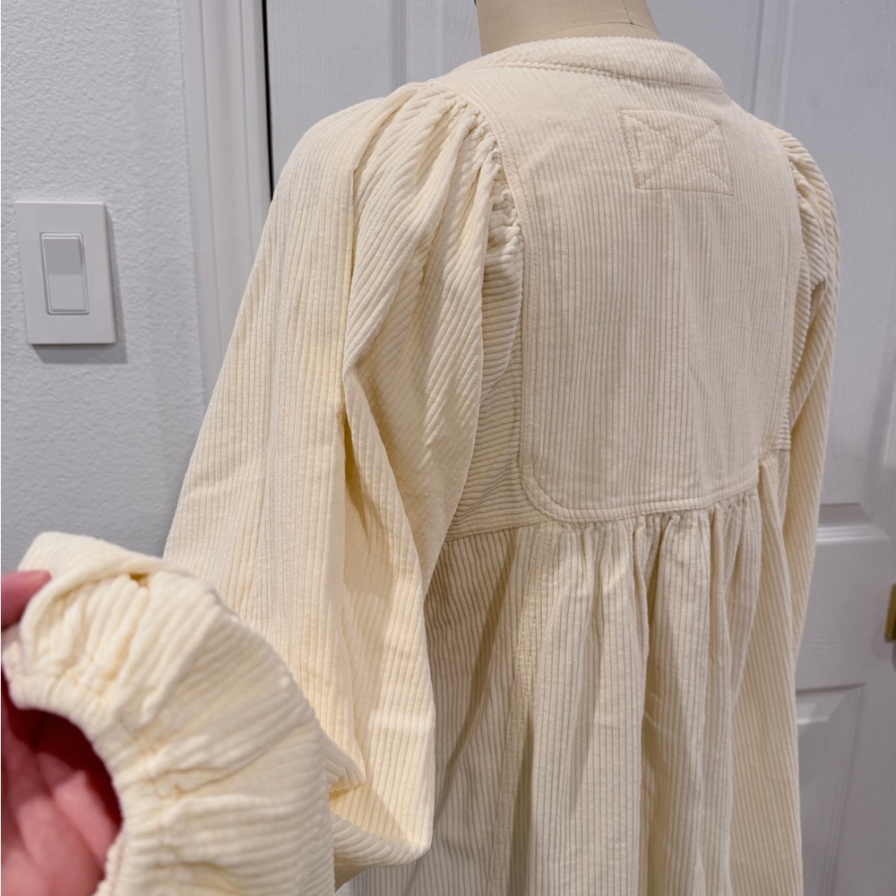BNWOT Free People - We The Free Oversized Cream Buttoned Tunic Top - Picture 6 of 13